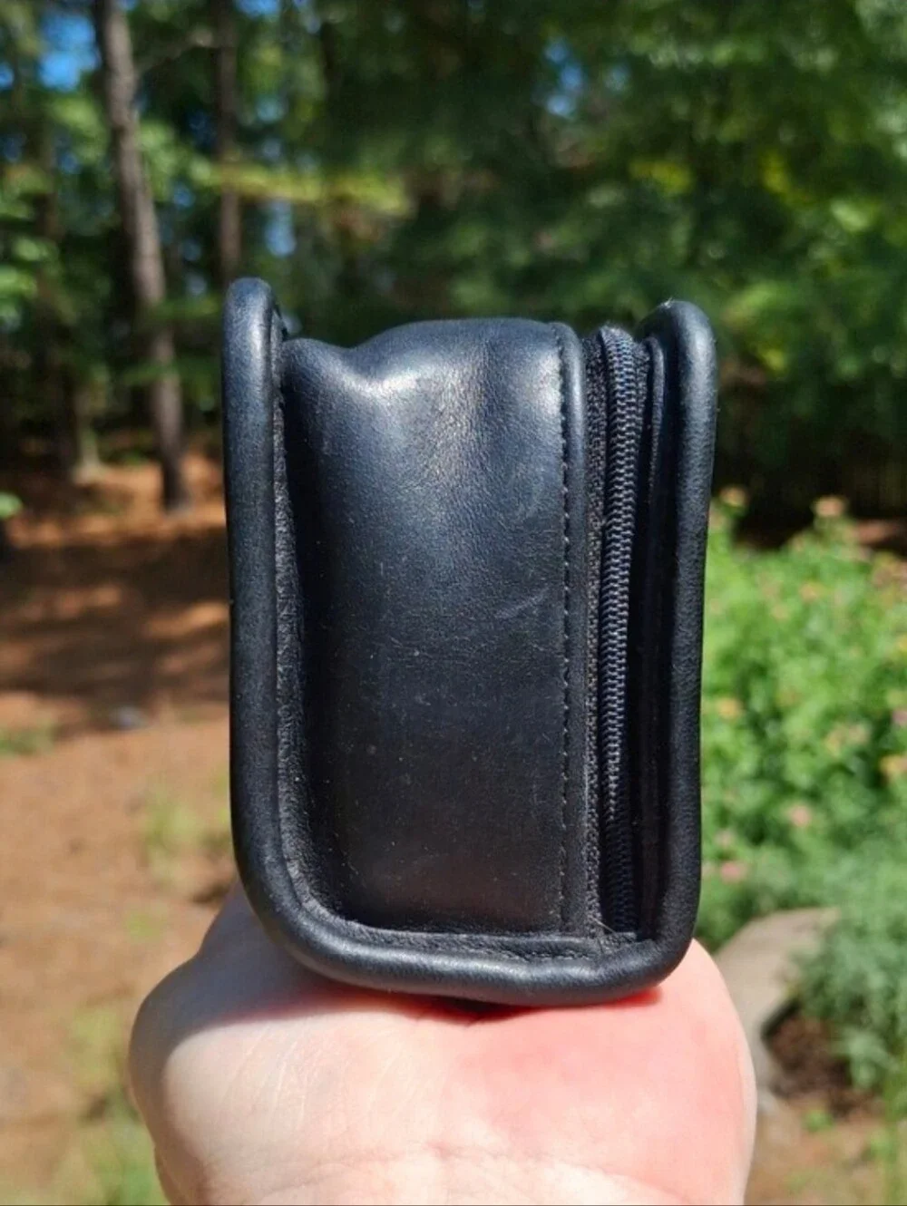 Vintage 90's Coach Black Glove-Tanned Leather Chubby Case #6925